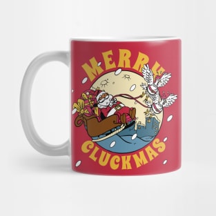 Merry Cluckmas // Funny Christmas Chickens & Santa Mug